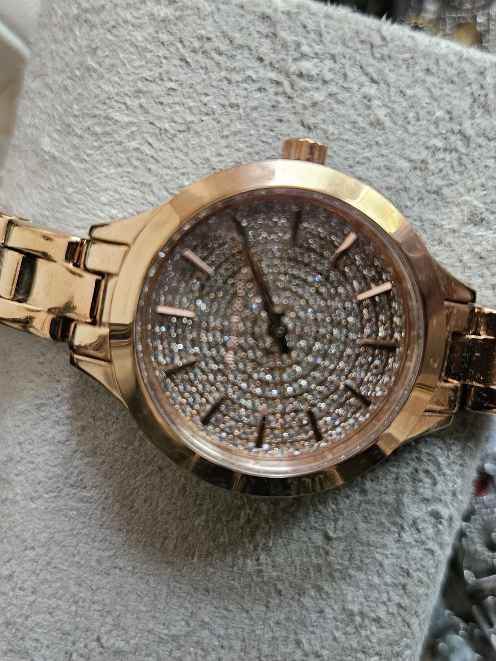 Michael Kors Rose Gold Crystal-Embellished Bracelet Watch